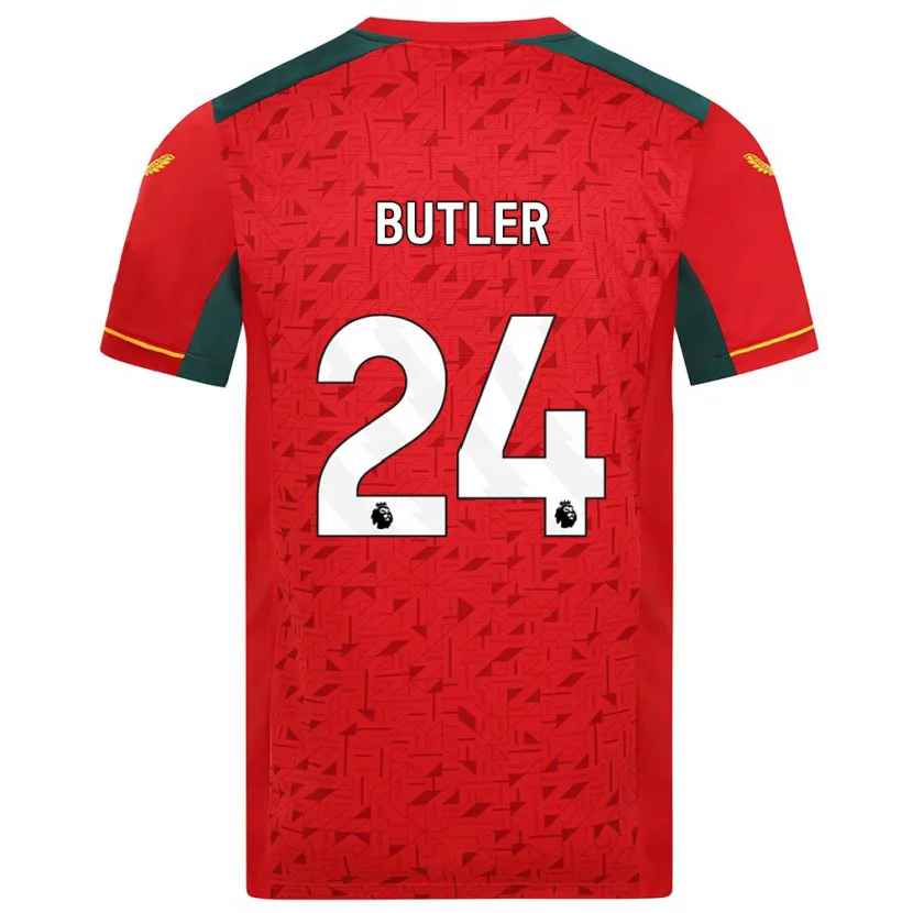 Danxen Niño Camiseta Elli Butler #24 Rojo 2ª Equipación 2023/24 La Camisa