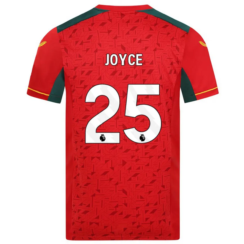 Danxen Niño Camiseta Leonie Joyce #25 Rojo 2ª Equipación 2023/24 La Camisa