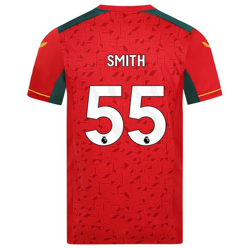 Danxen Niño Camiseta Jackson Smith #55 Rojo 2ª Equipación 2023/24 La Camisa