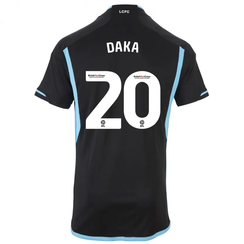 Danxen Niño Camiseta Patson Daka #20 Negro 2ª Equipación 2023/24 La Camisa