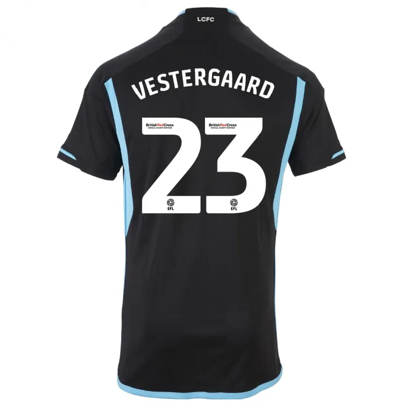 Danxen Niño Camiseta Jannik Vestergaard #23 Negro 2ª Equipación 2023/24 La Camisa