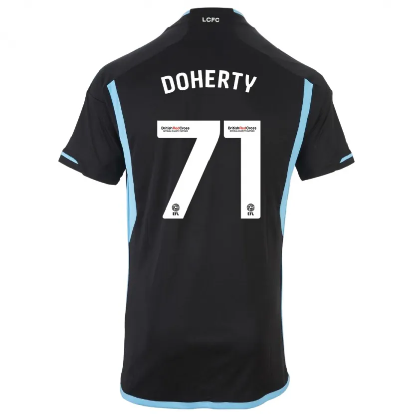 Danxen Niño Camiseta Arlo Doherty #71 Negro 2ª Equipación 2023/24 La Camisa