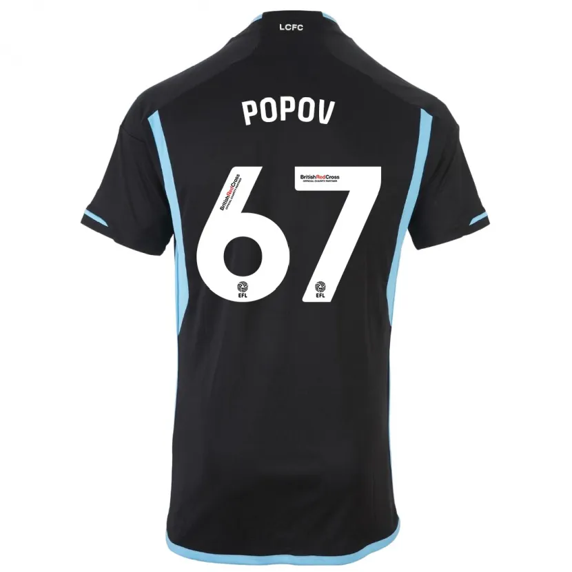 Danxen Niño Camiseta Chris Popov #67 Negro 2ª Equipación 2023/24 La Camisa