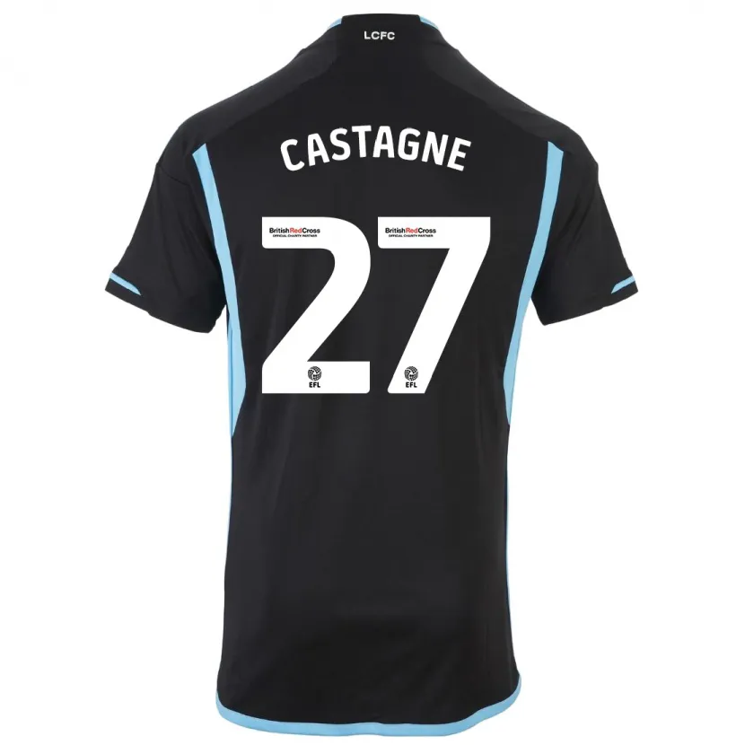 Danxen Niño Camiseta Timothy Castagne #27 Negro 2ª Equipación 2023/24 La Camisa