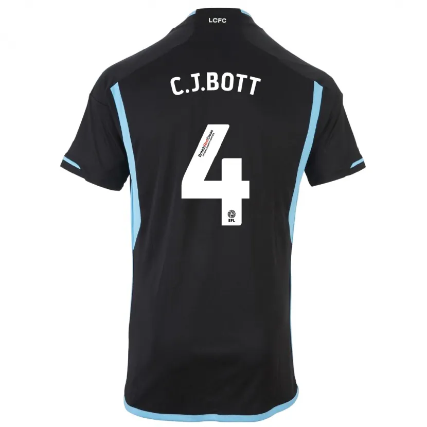 Danxen Niño Camiseta C. J. Bott #4 Negro 2ª Equipación 2023/24 La Camisa