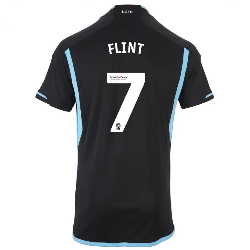 Danxen Niño Camiseta Natasha Flint #7 Negro 2ª Equipación 2023/24 La Camisa