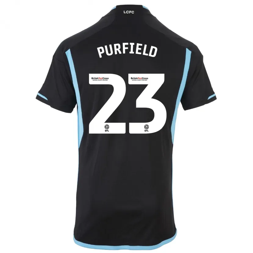 Danxen Niño Camiseta Jemma Purfield #23 Negro 2ª Equipación 2023/24 La Camisa