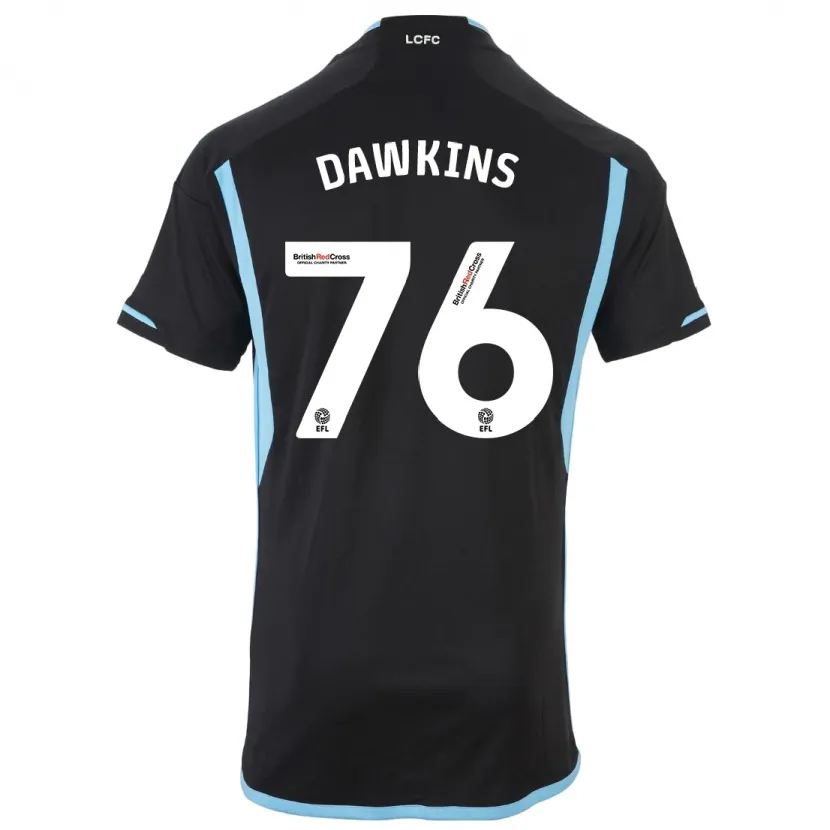 Danxen Niño Camiseta Kartell Dawkins #76 Negro 2ª Equipación 2023/24 La Camisa