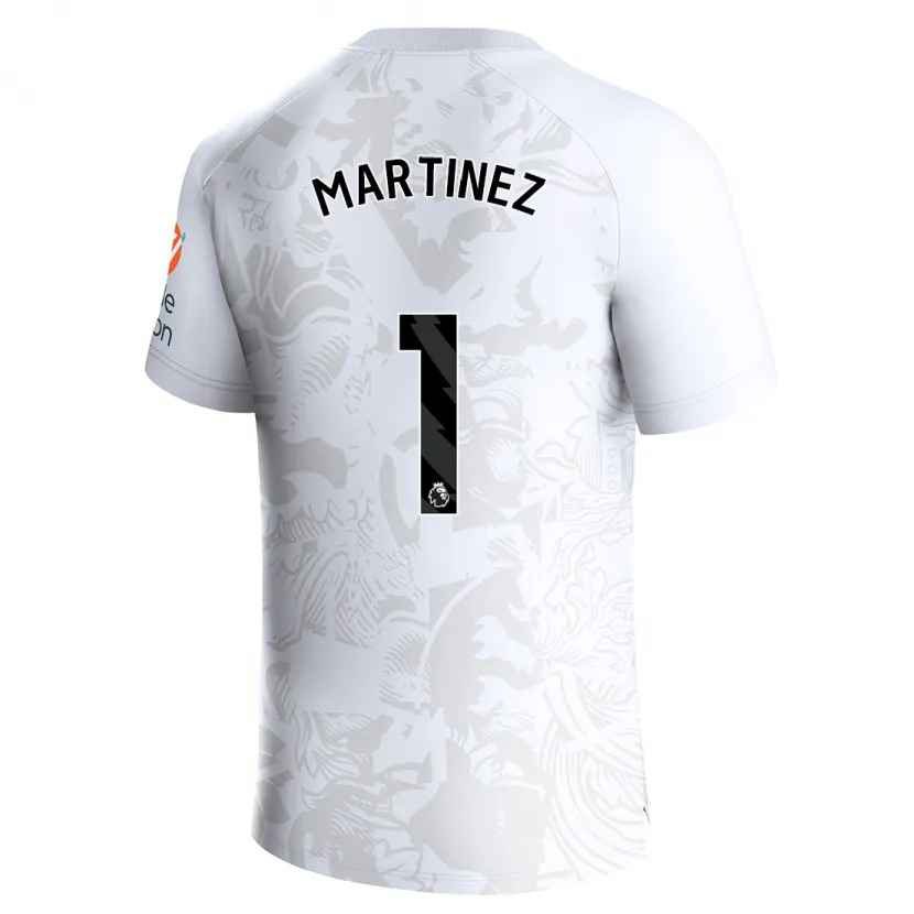 Danxen Niño Camiseta Emiliano Martínez #1 Blanco 2ª Equipación 2023/24 La Camisa