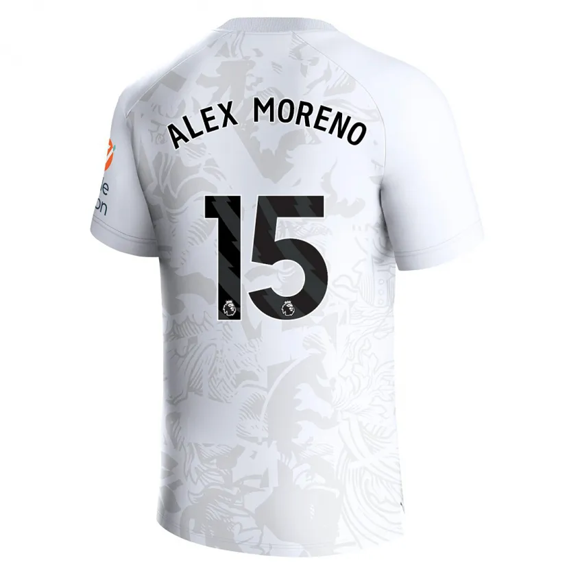 Danxen Niño Camiseta Álex Moreno #15 Blanco 2ª Equipación 2023/24 La Camisa