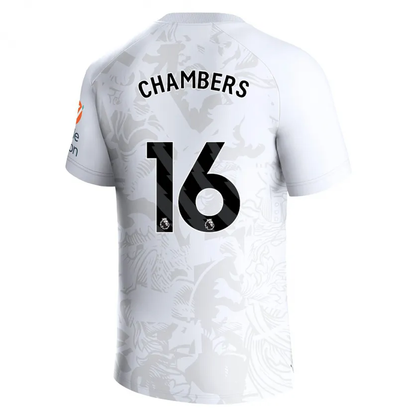 Danxen Niño Camiseta Calum Chambers #16 Blanco 2ª Equipación 2023/24 La Camisa