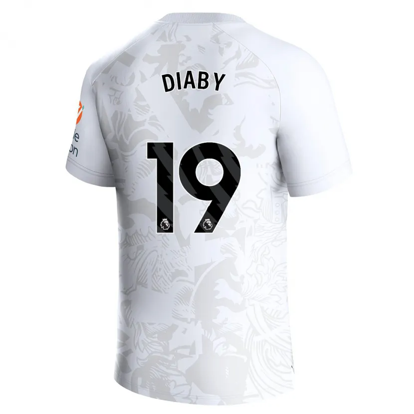 Danxen Niño Camiseta Moussa Diaby #19 Blanco 2ª Equipación 2023/24 La Camisa