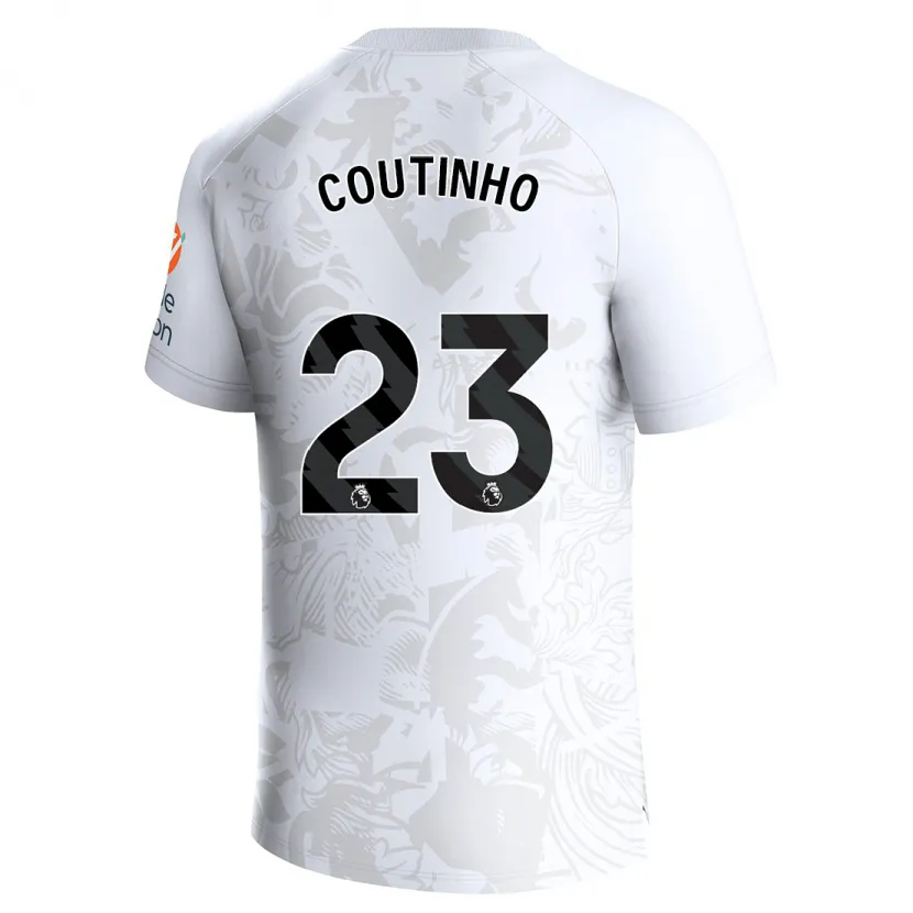 Danxen Niño Camiseta Philippe Coutinho #23 Blanco 2ª Equipación 2023/24 La Camisa