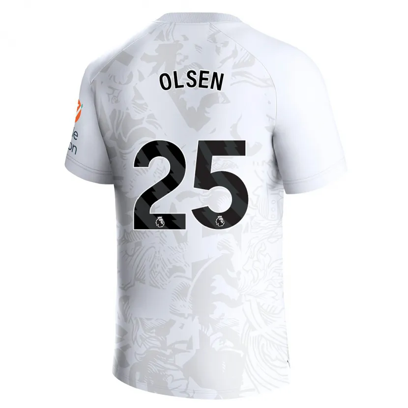 Danxen Niño Camiseta Robin Olsen #25 Blanco 2ª Equipación 2023/24 La Camisa