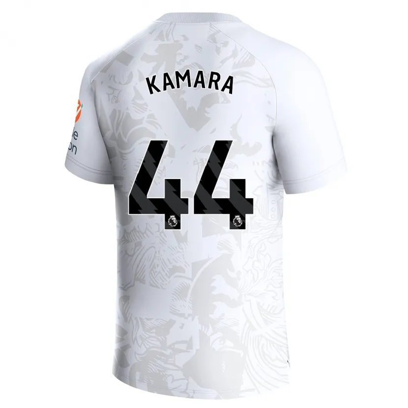 Danxen Niño Camiseta Boubacar Kamara #44 Blanco 2ª Equipación 2023/24 La Camisa