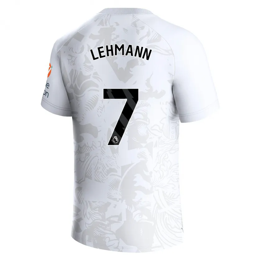 Danxen Niño Camiseta Alisha Lehmann #7 Blanco 2ª Equipación 2023/24 La Camisa