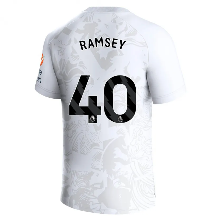 Danxen Niño Camiseta Aaron Ramsey #40 Blanco 2ª Equipación 2023/24 La Camisa