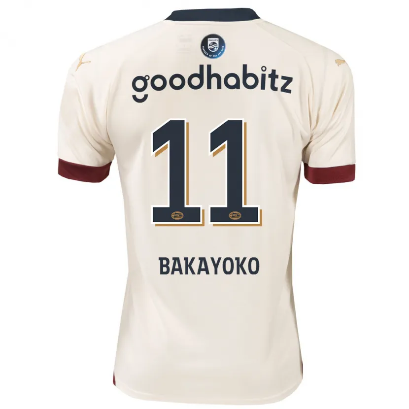 Danxen Niño Camiseta Johan Bakayoko #11 Blanquecino 2ª Equipación 2023/24 La Camisa