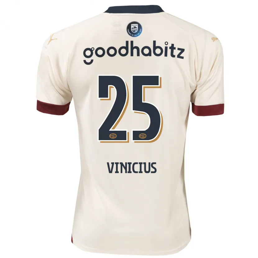 Danxen Niño Camiseta Carlos Vinicius #25 Blanquecino 2ª Equipación 2023/24 La Camisa