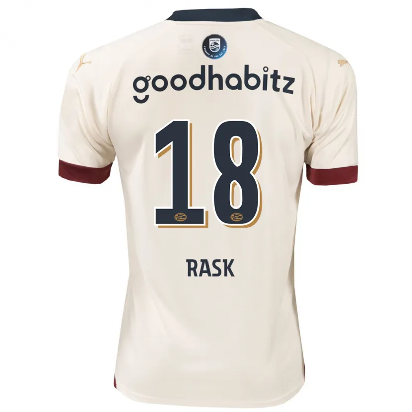 Danxen Niño Camiseta Caroline Rask #18 Blanquecino 2ª Equipación 2023/24 La Camisa