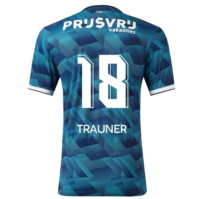 Danxen Niño Camiseta Gernot Trauner #18 Azul 2ª Equipación 2023/24 La Camisa