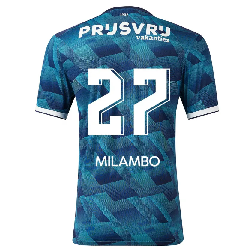 Danxen Niño Camiseta Antoni Milambo #27 Azul 2ª Equipación 2023/24 La Camisa