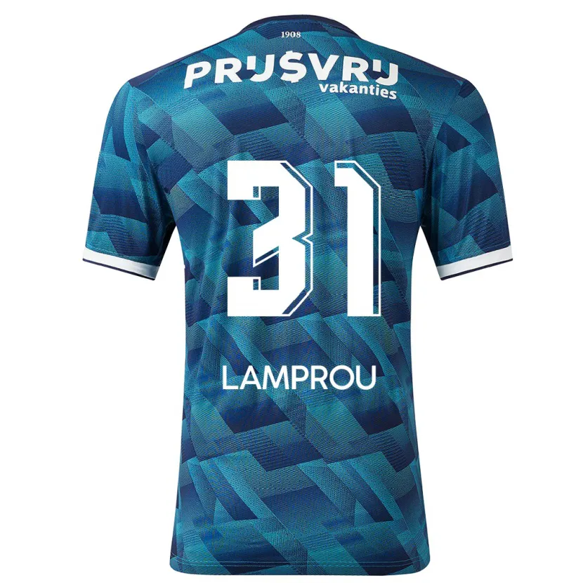 Danxen Niño Camiseta Kostas Lamprou #31 Azul 2ª Equipación 2023/24 La Camisa