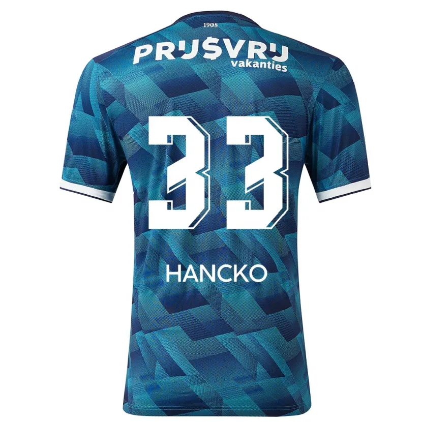 Danxen Niño Camiseta David Hancko #33 Azul 2ª Equipación 2023/24 La Camisa