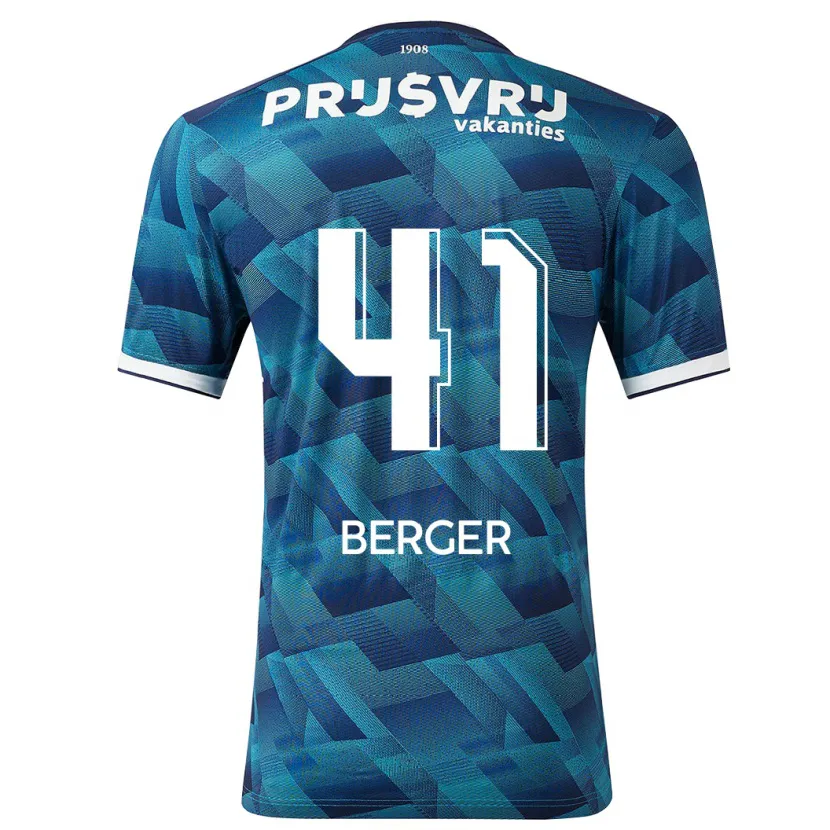 Danxen Niño Camiseta Mannou Berger #41 Azul 2ª Equipación 2023/24 La Camisa