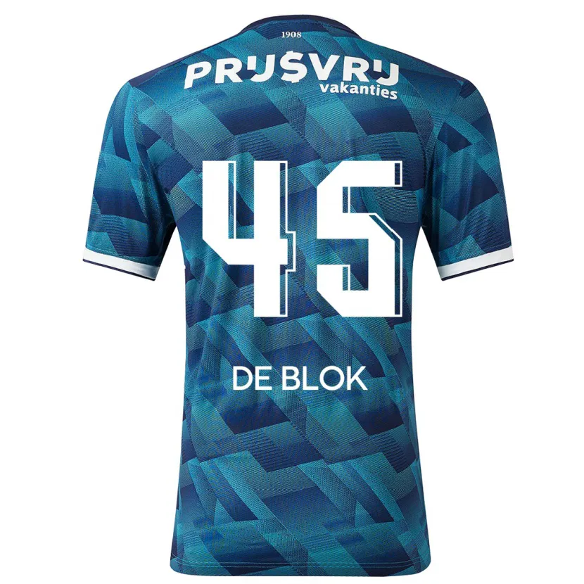 Danxen Niño Camiseta Lars De Blok #45 Azul 2ª Equipación 2023/24 La Camisa