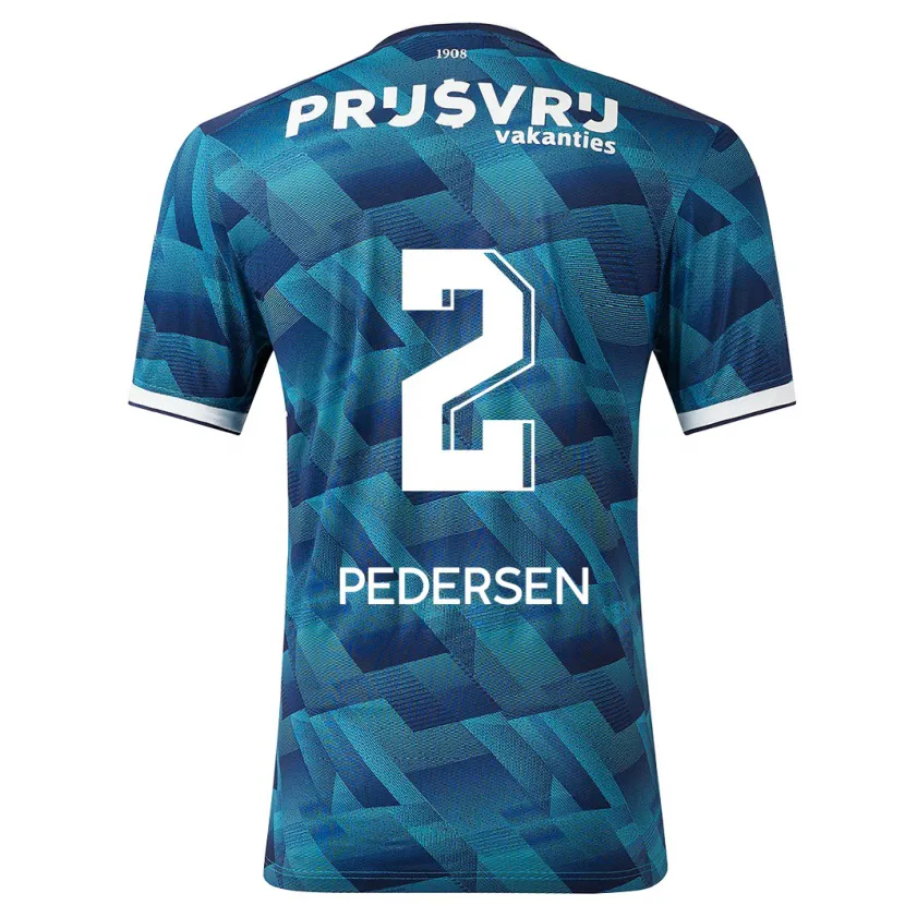 Danxen Niño Camiseta Marcus Pedersen #2 Azul 2ª Equipación 2023/24 La Camisa