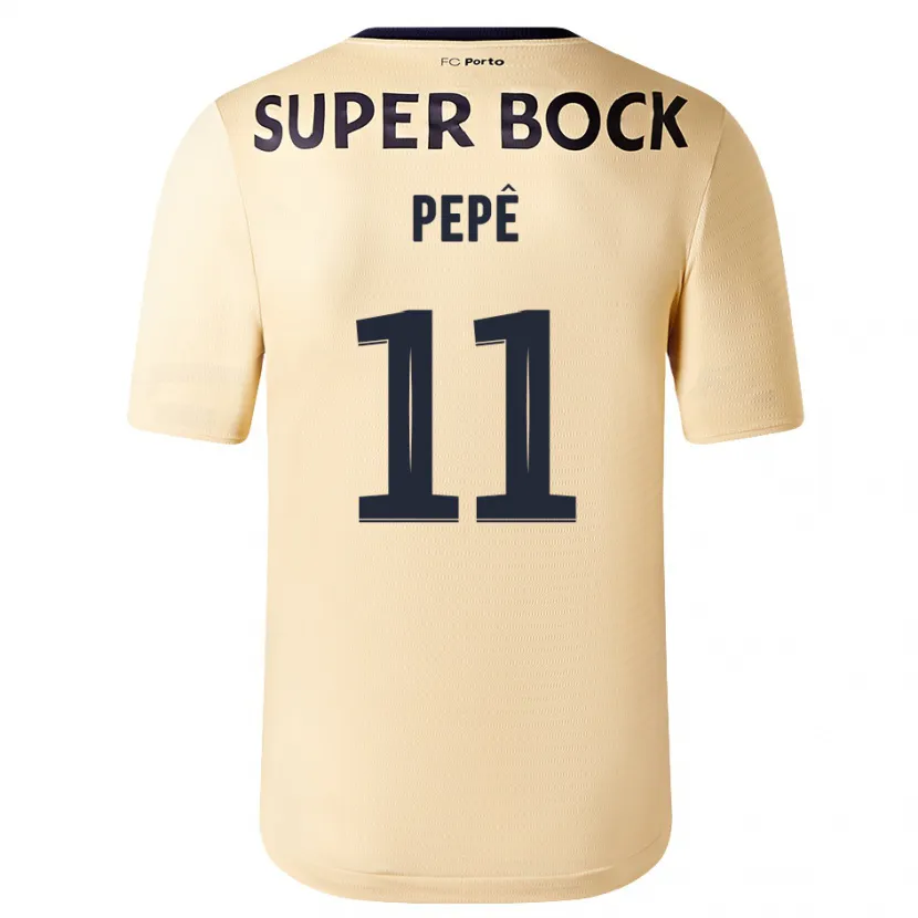 Danxen Niño Camiseta Pepê #11 Beige-Dorado 2ª Equipación 2023/24 La Camisa