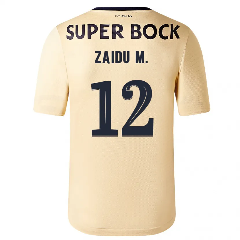 Danxen Niño Camiseta Zaidu #12 Beige-Dorado 2ª Equipación 2023/24 La Camisa