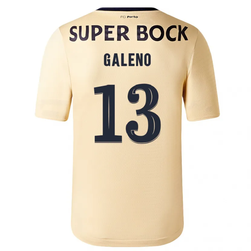 Danxen Niño Camiseta Galeno #13 Beige-Dorado 2ª Equipación 2023/24 La Camisa