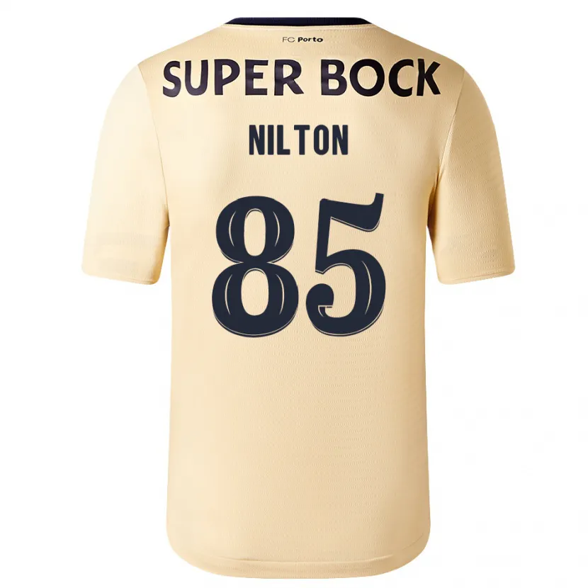 Danxen Niño Camiseta Nilton #85 Beige-Dorado 2ª Equipación 2023/24 La Camisa