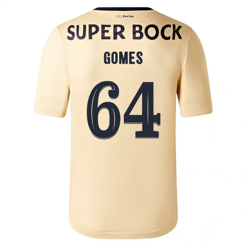 Danxen Niño Camiseta Luís Gomes #64 Beige-Dorado 2ª Equipación 2023/24 La Camisa