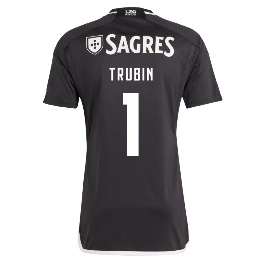 Danxen Niño Camiseta Anatoliy Trubin #1 Negro 2ª Equipación 2023/24 La Camisa