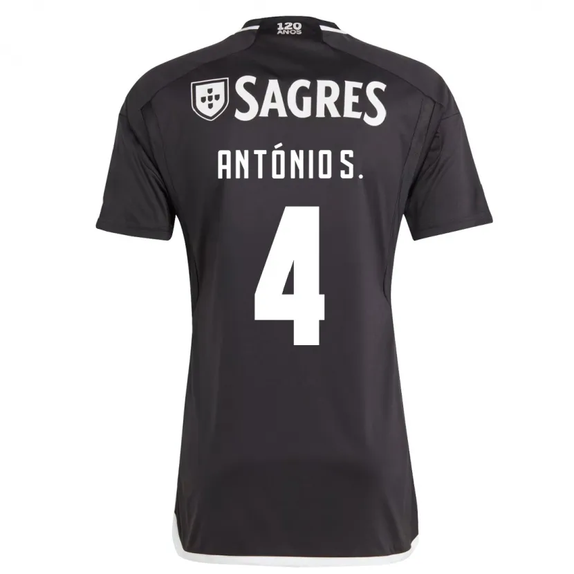 Danxen Niño Camiseta António Silva #4 Negro 2ª Equipación 2023/24 La Camisa