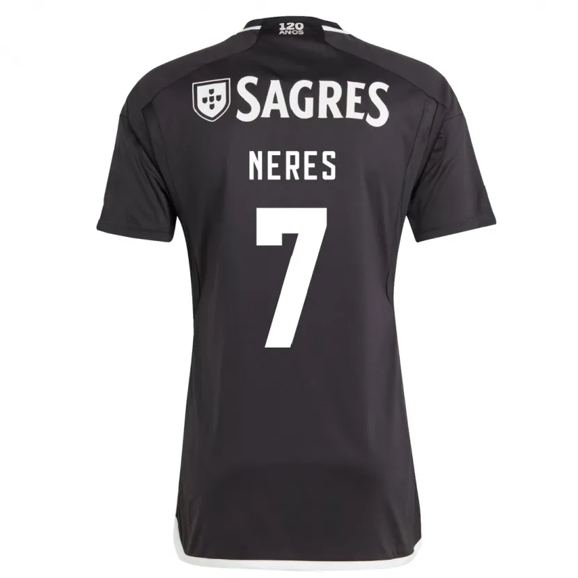 Danxen Niño Camiseta David Neres #7 Negro 2ª Equipación 2023/24 La Camisa