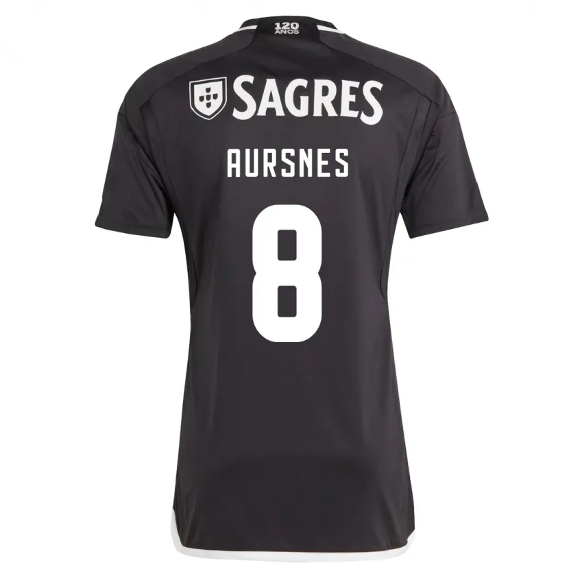 Danxen Niño Camiseta Fredrik Aursnes #8 Negro 2ª Equipación 2023/24 La Camisa