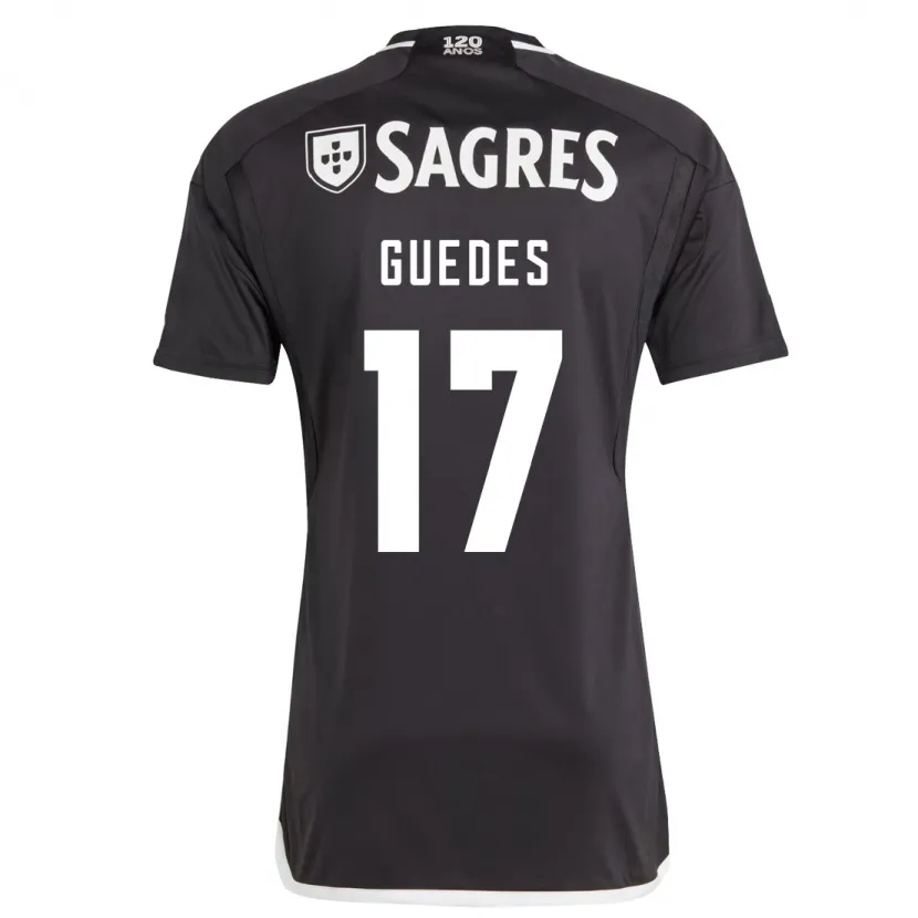 Danxen Niño Camiseta Gonçalo Guedes #17 Negro 2ª Equipación 2023/24 La Camisa