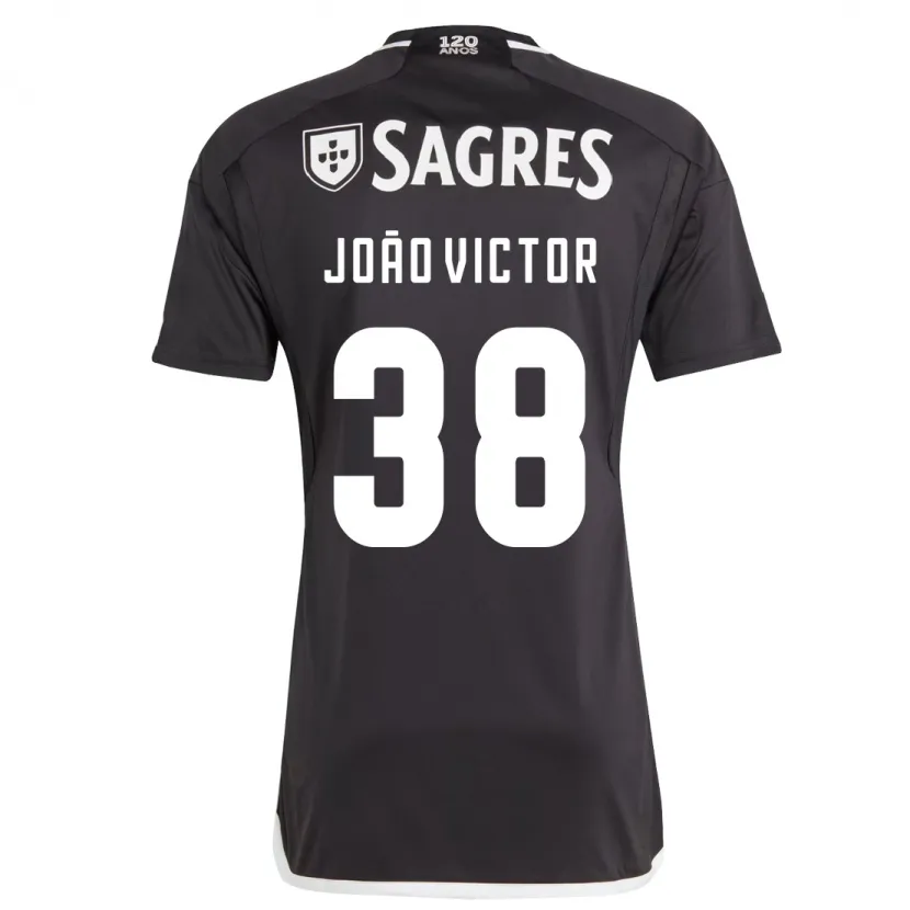 Danxen Niño Camiseta João Victor #38 Negro 2ª Equipación 2023/24 La Camisa