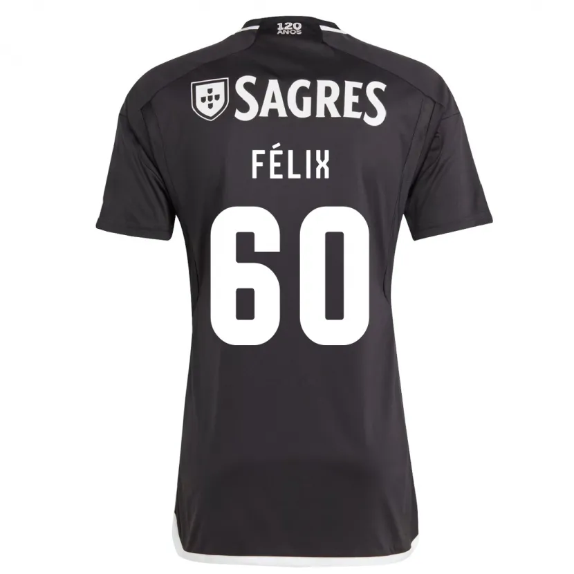 Danxen Niño Camiseta Nuno Félix #60 Negro 2ª Equipación 2023/24 La Camisa