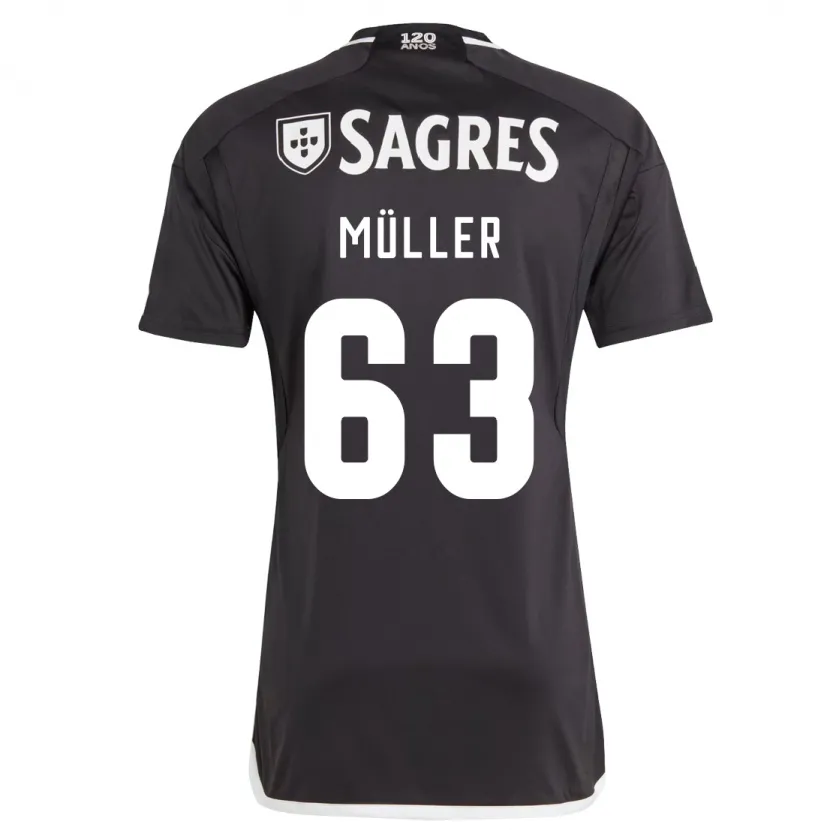 Danxen Niño Camiseta José Müller #63 Negro 2ª Equipación 2023/24 La Camisa