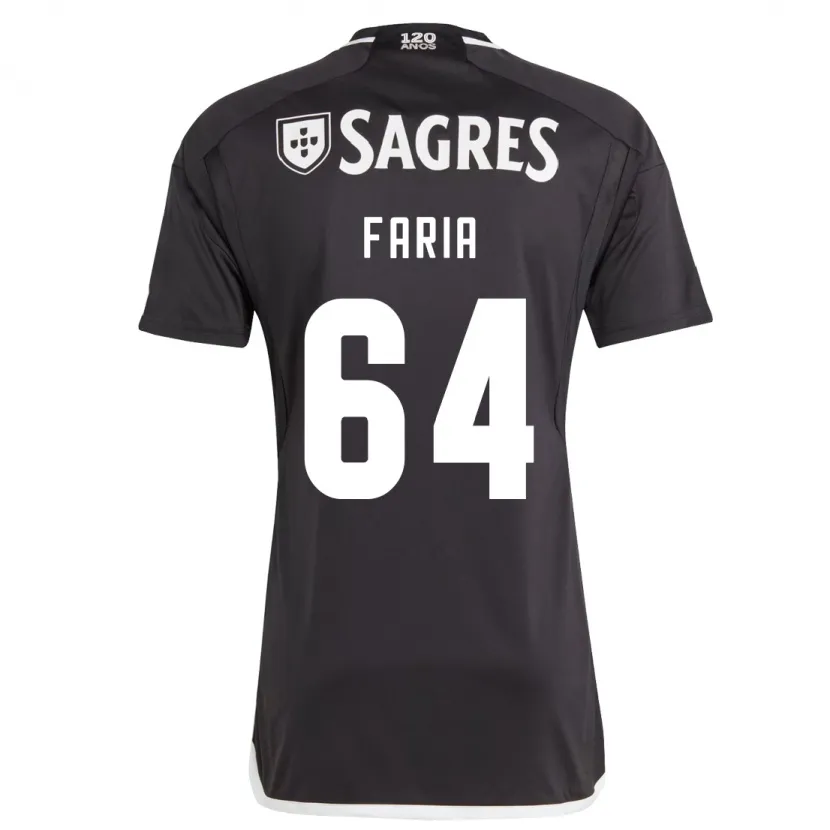 Danxen Niño Camiseta Hugo Faria #64 Negro 2ª Equipación 2023/24 La Camisa