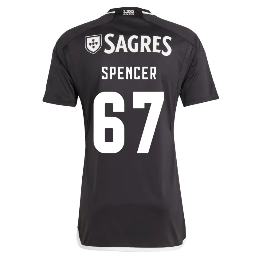 Danxen Niño Camiseta Diogo Spencer #67 Negro 2ª Equipación 2023/24 La Camisa