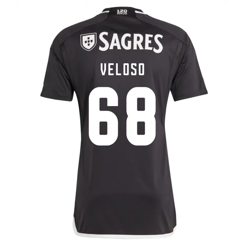 Danxen Niño Camiseta João Veloso #68 Negro 2ª Equipación 2023/24 La Camisa