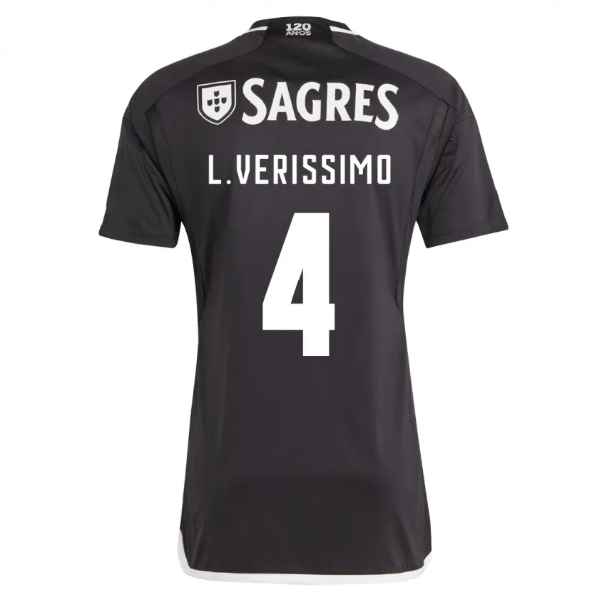 Danxen Niño Camiseta Lucas Verissimo #4 Negro 2ª Equipación 2023/24 La Camisa