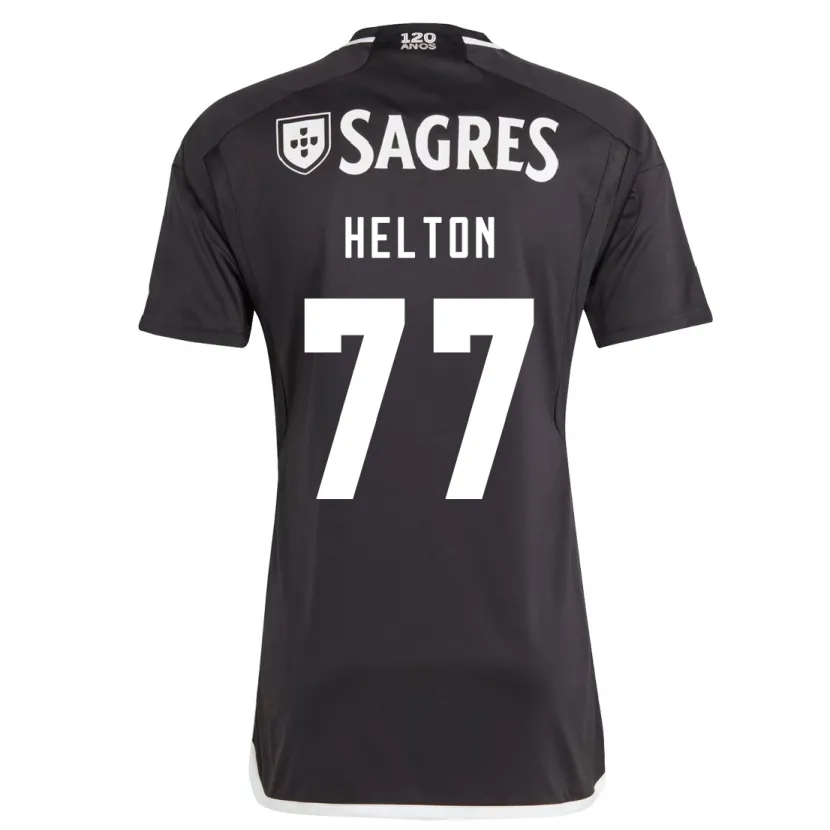 Danxen Niño Camiseta Helton Leite #77 Negro 2ª Equipación 2023/24 La Camisa