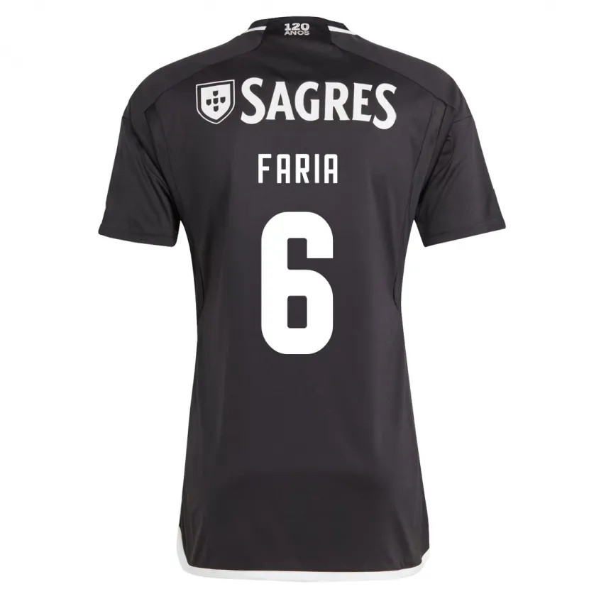 Danxen Niño Camiseta Andreia Faria #6 Negro 2ª Equipación 2023/24 La Camisa